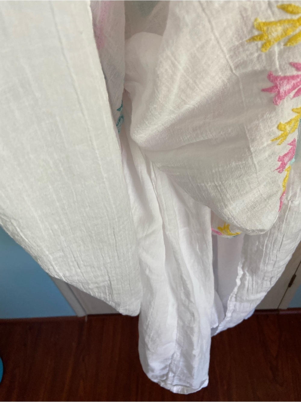 Simply Southern Pink Embroidered Maxi Dress White Pineapple SZ XL - Picture 8 of 12